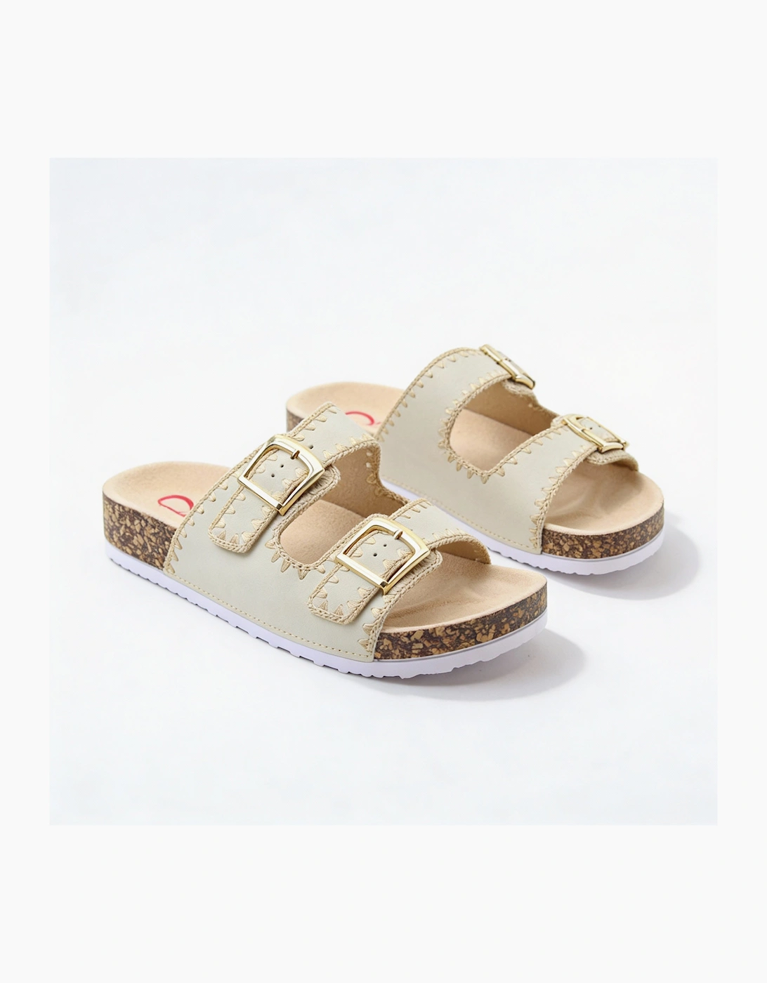 Heavenly Feet SANDY Womens Mules Sandals Beige