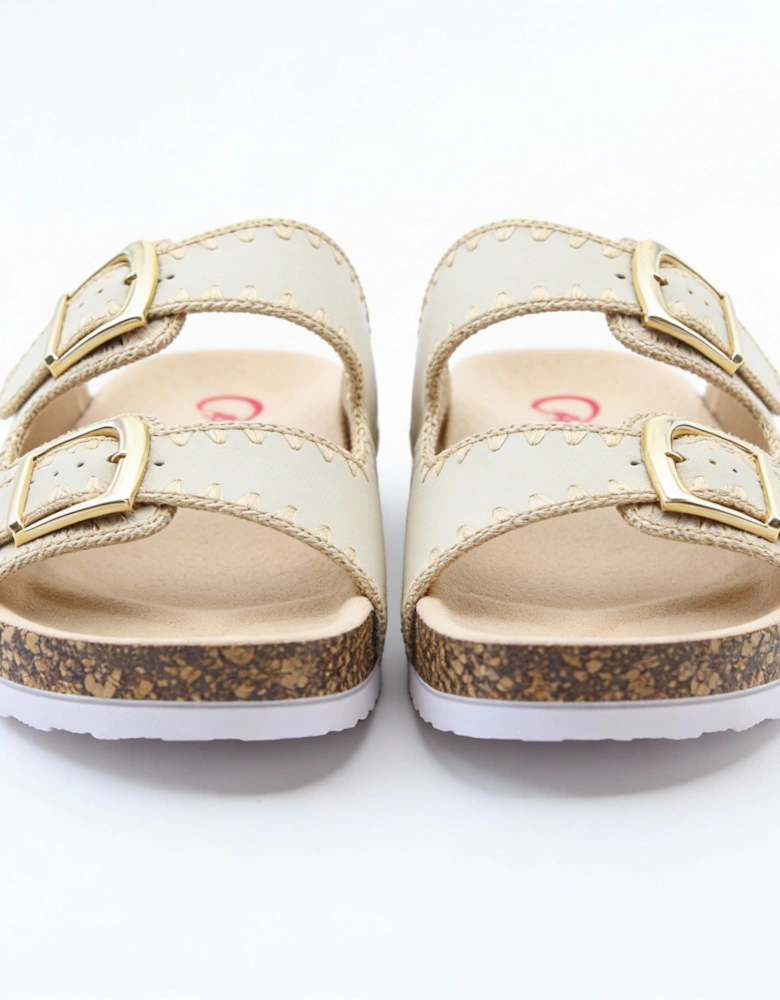 Heavenly Feet SANDY Womens Mules Sandals Beige