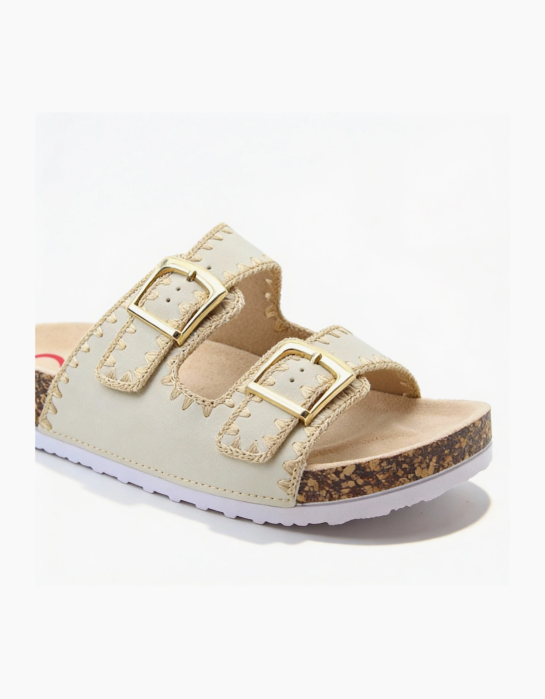 Heavenly Feet SANDY Womens Mules Sandals Beige