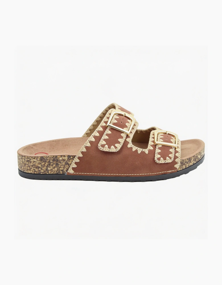 Heavenly Feet SANDY Womens Mules Sandals Bark