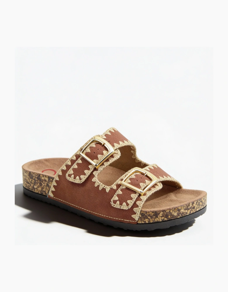 Heavenly Feet SANDY Womens Mules Sandals Bark