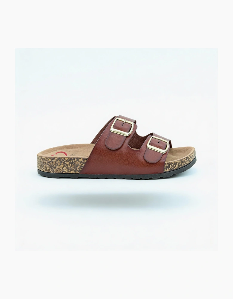 Heavenly Feet HARMONY2 Womens Mules Sandals Redwood