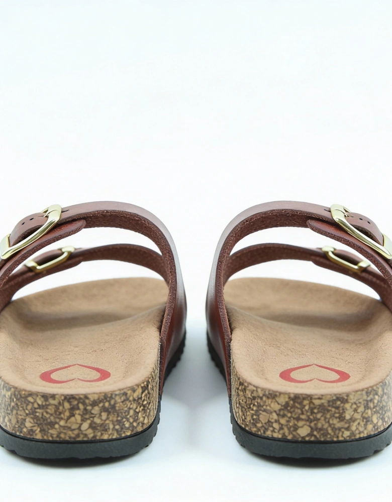 Heavenly Feet HARMONY2 Womens Mules Sandals Redwood