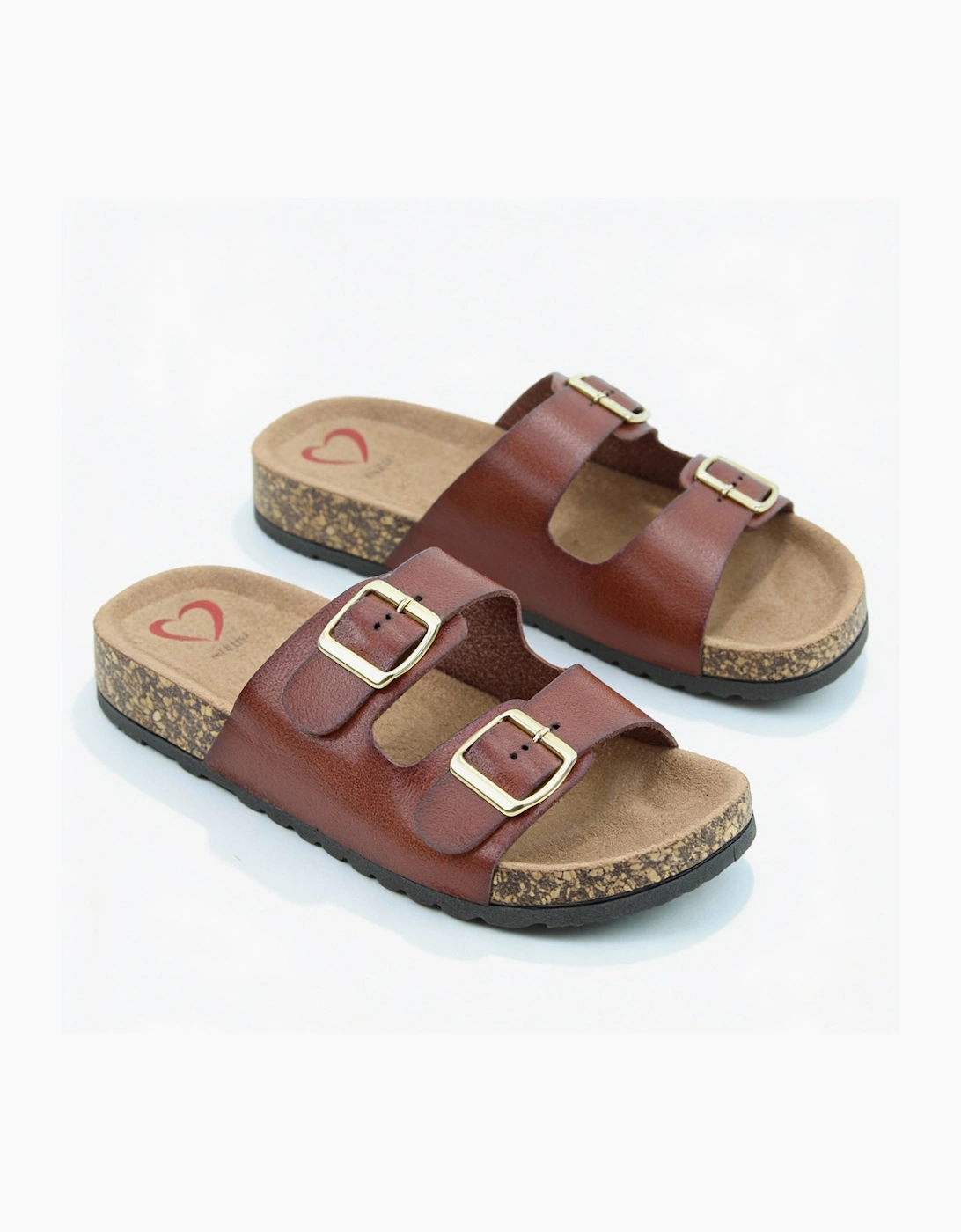 Heavenly Feet HARMONY2 Womens Mules Sandals Redwood