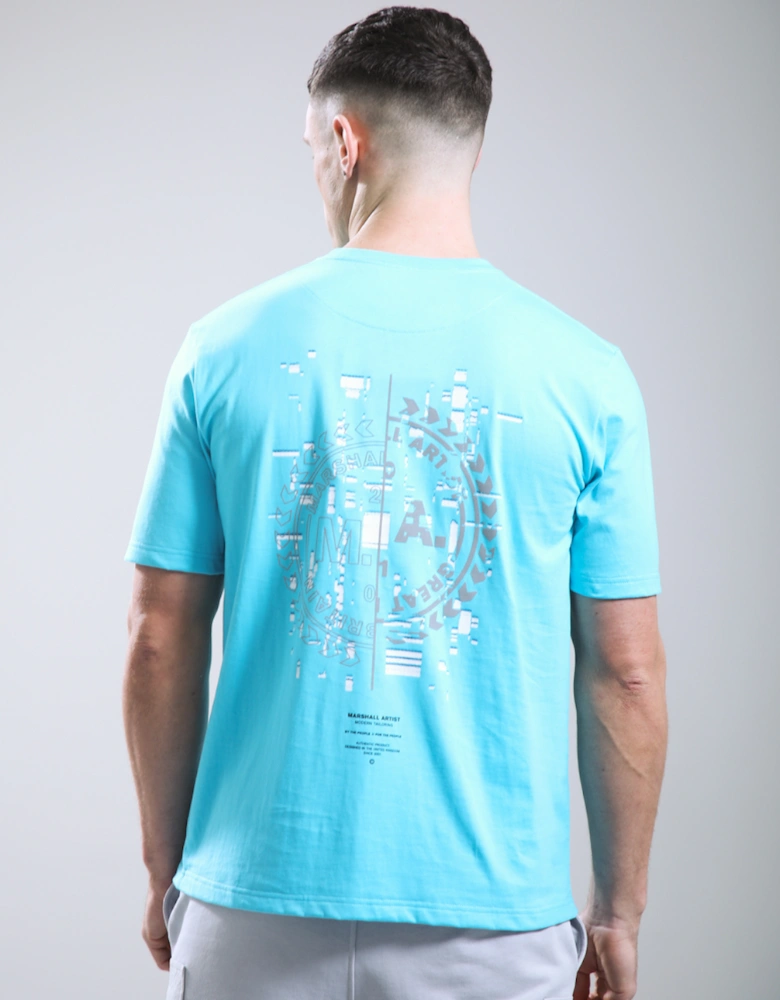 Glitch Theory T-Shirt - Cyan