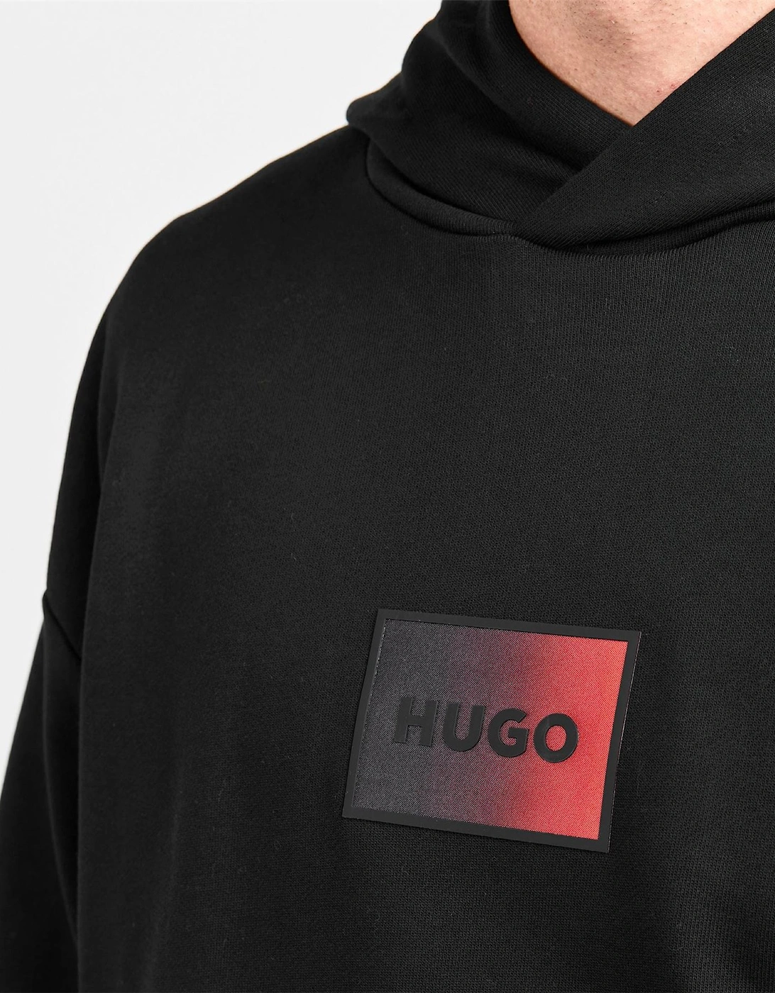 Hooded Neck Drop Shoulder Sweatshirt