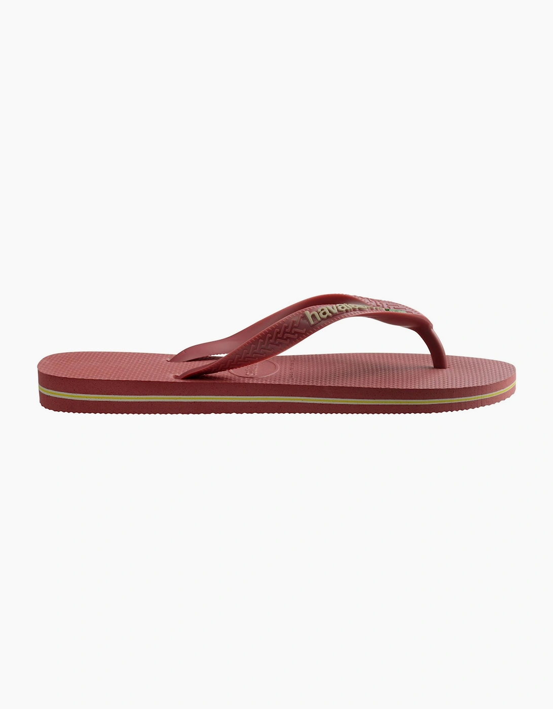 Logo Flip Flops with Striped Graphic Detail
