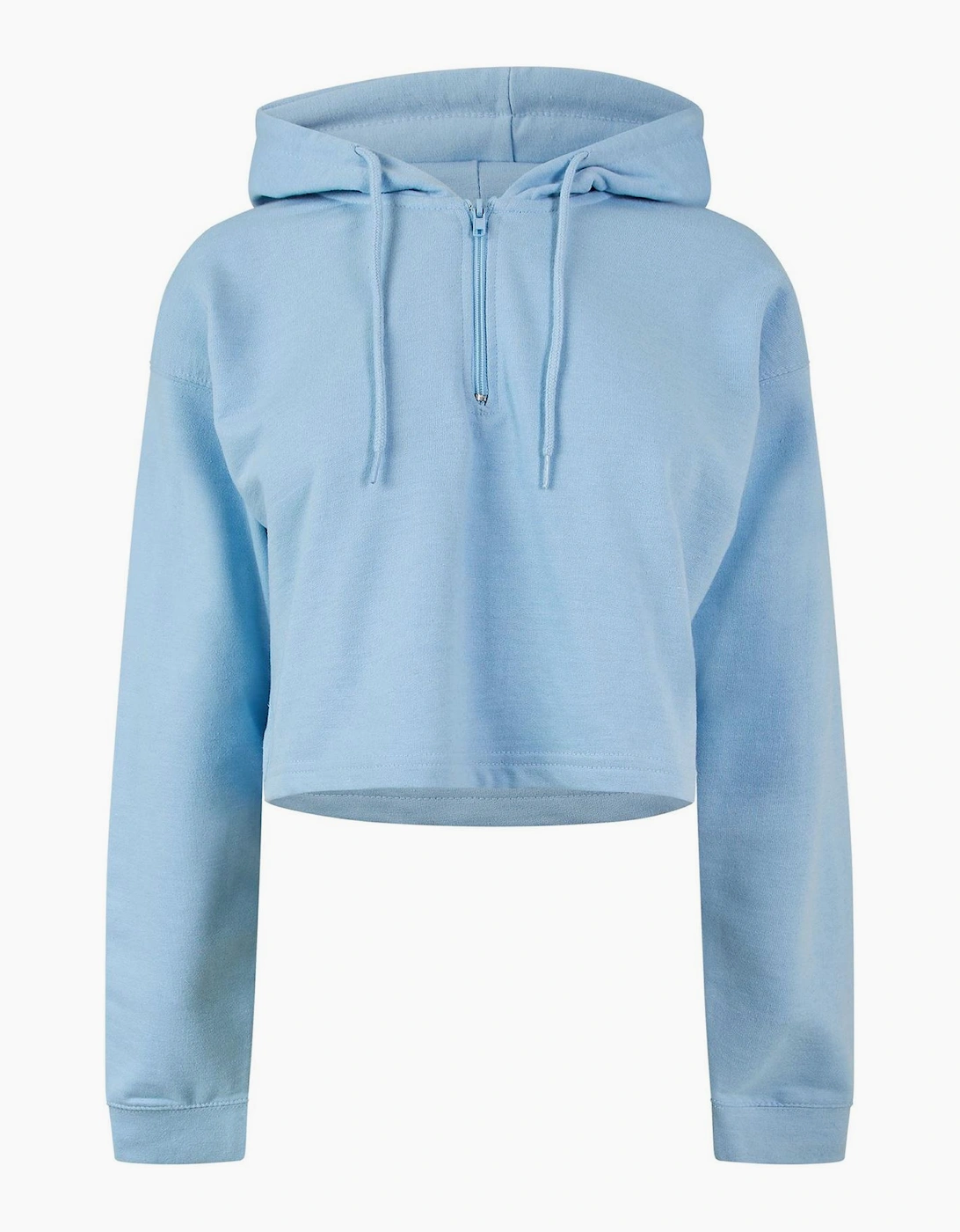 Miso Women's Blue Cropped Hoodie - Size 14