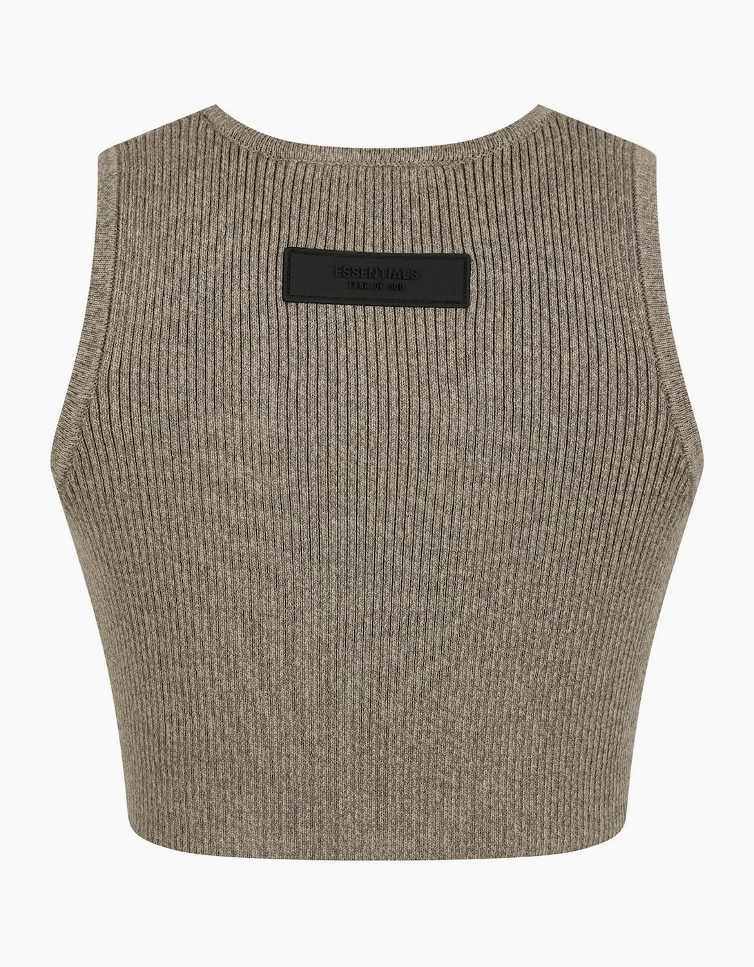 Logo Patch Ribbed Crop Top