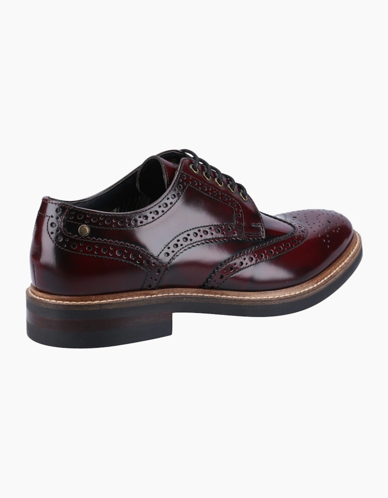 Base London WOBURN EXCEL Mens Brogue Shoes Wine