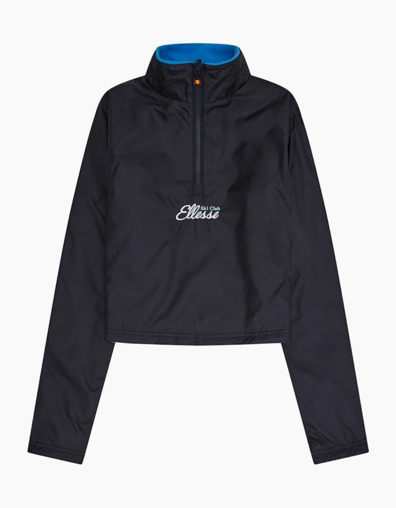Natrlich Solid Patterned Quarter Zipper Fleece Jacket