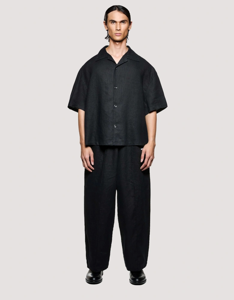 Box Fit Linen Short Sleeve Vacation Shirt