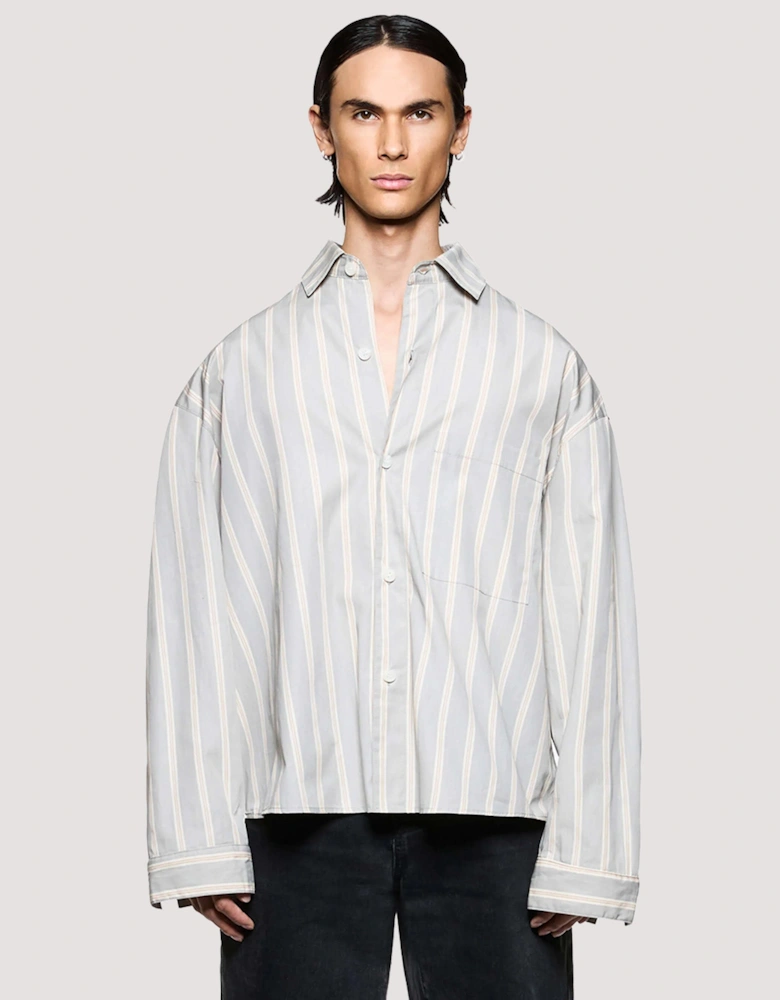 Box Fit Poplin Stripe Dress Shirt