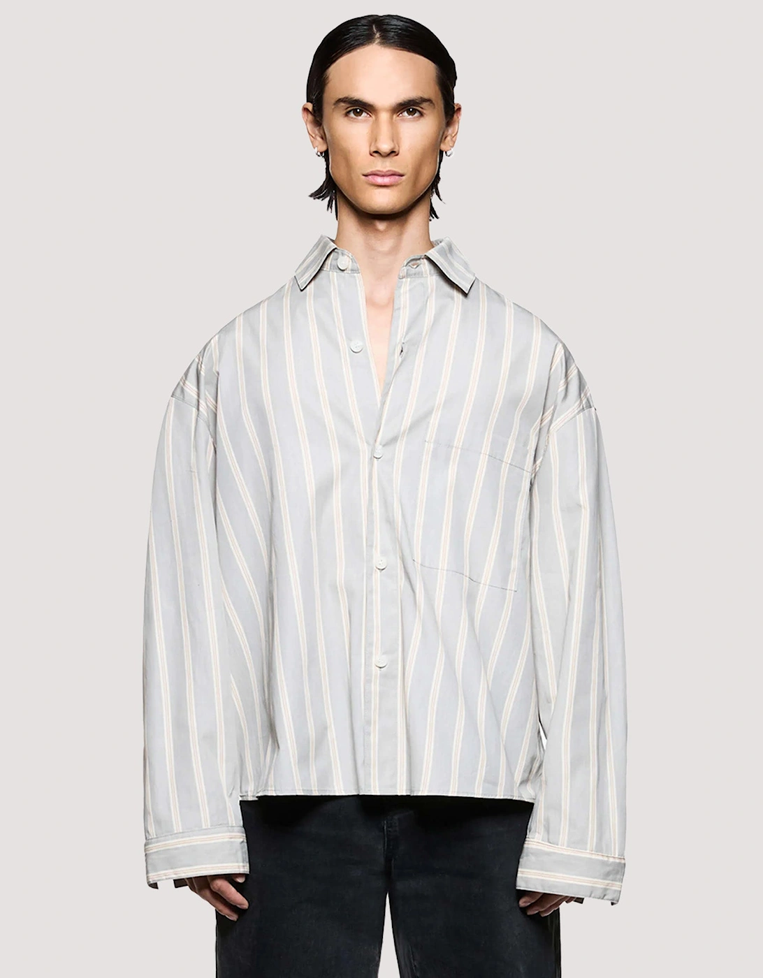 Box Fit Poplin Stripe Dress Shirt, 6 of 5