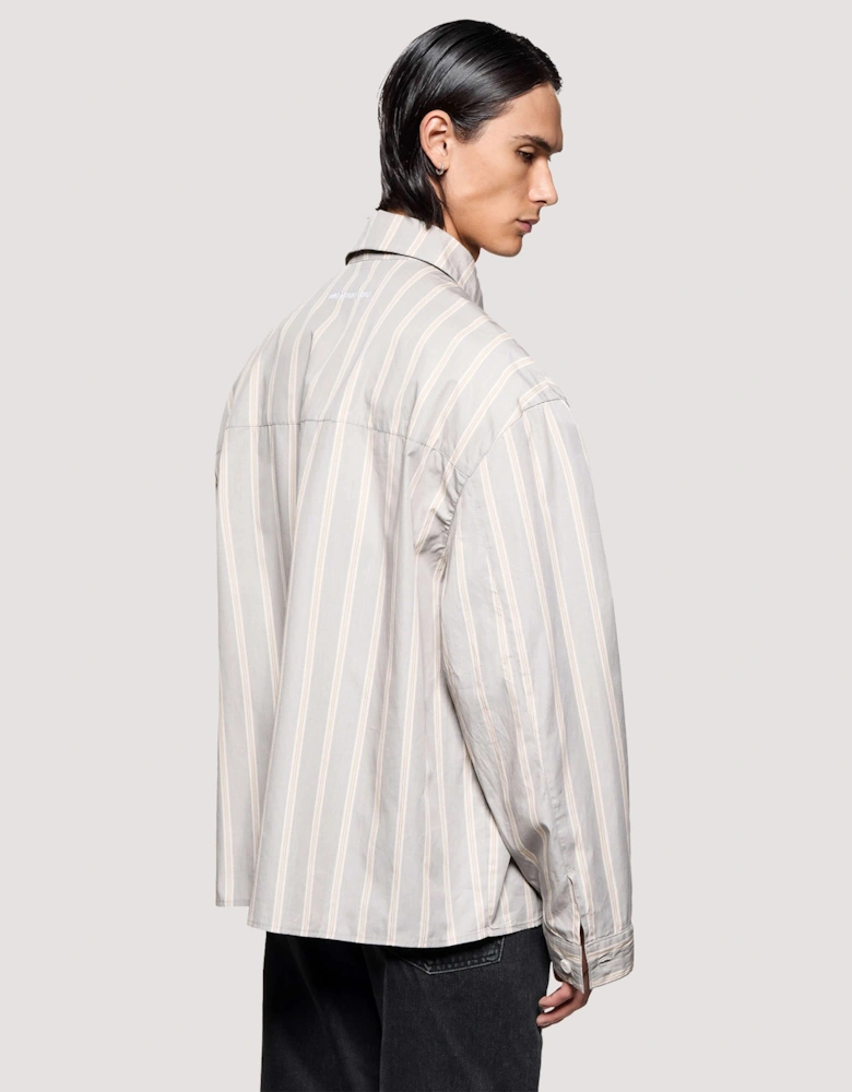 Box Fit Poplin Stripe Dress Shirt