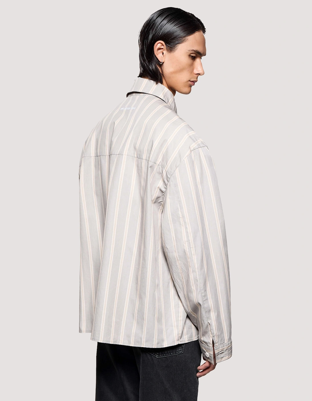 Box Fit Poplin Stripe Dress Shirt