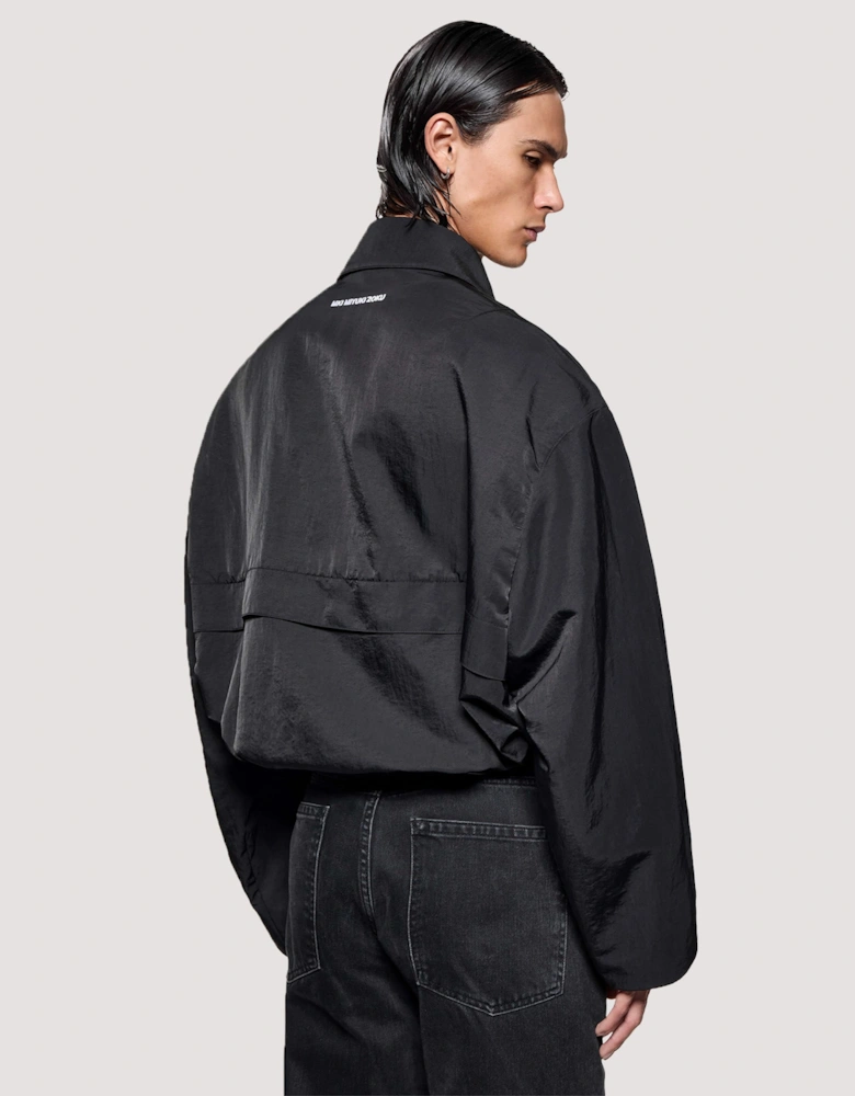 Box Fit Silky Nylon Pilot Jacket