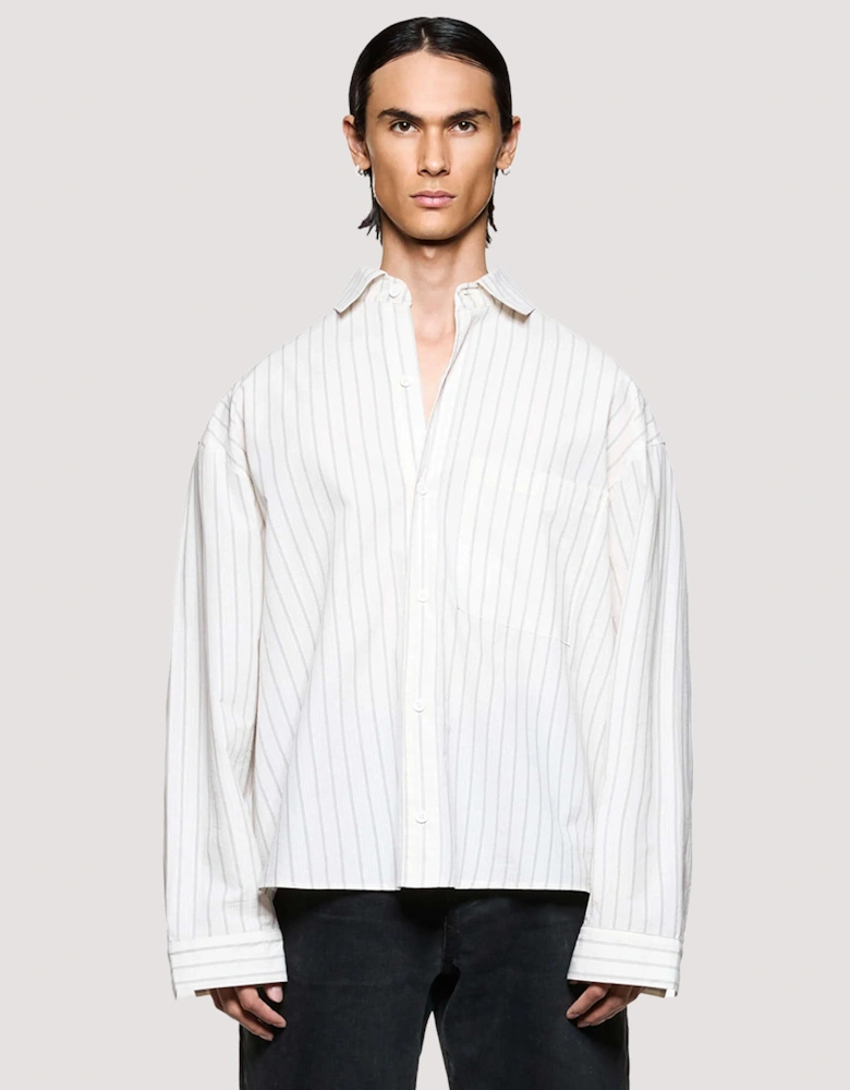 Box Fit Seersucker Stripe Dress Shirt