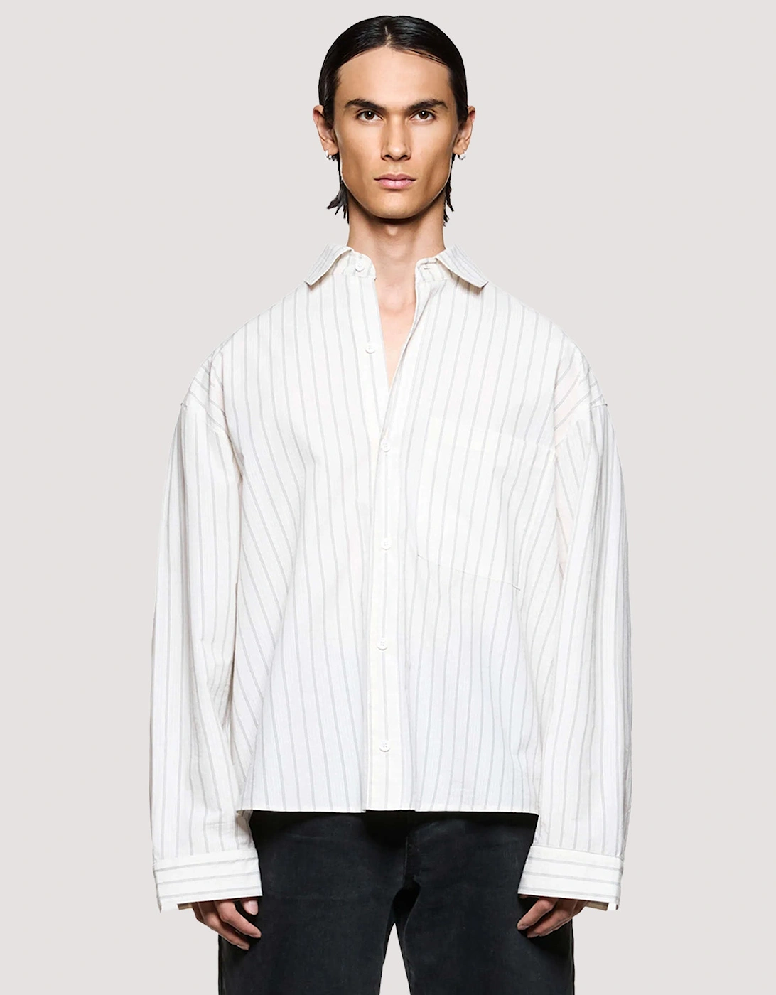 Box Fit Seersucker Stripe Dress Shirt, 7 of 6