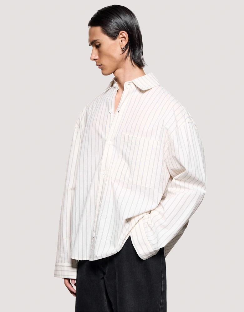 Box Fit Seersucker Stripe Dress Shirt