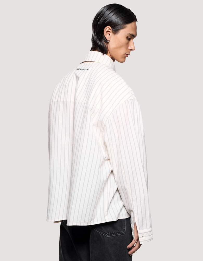 Box Fit Seersucker Stripe Dress Shirt