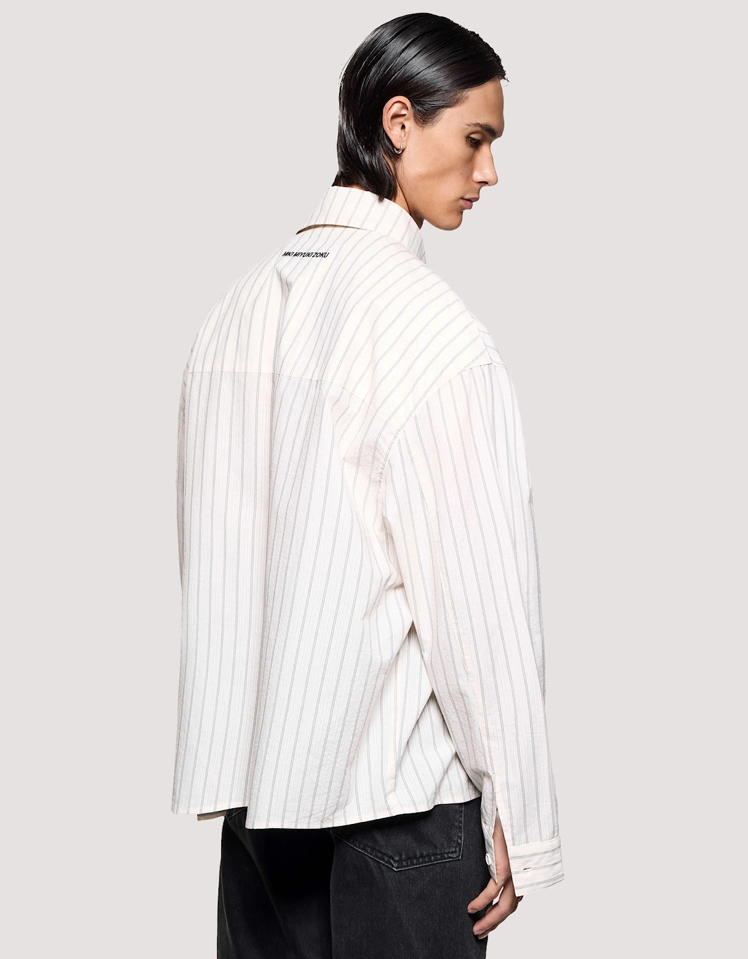 Box Fit Seersucker Stripe Dress Shirt