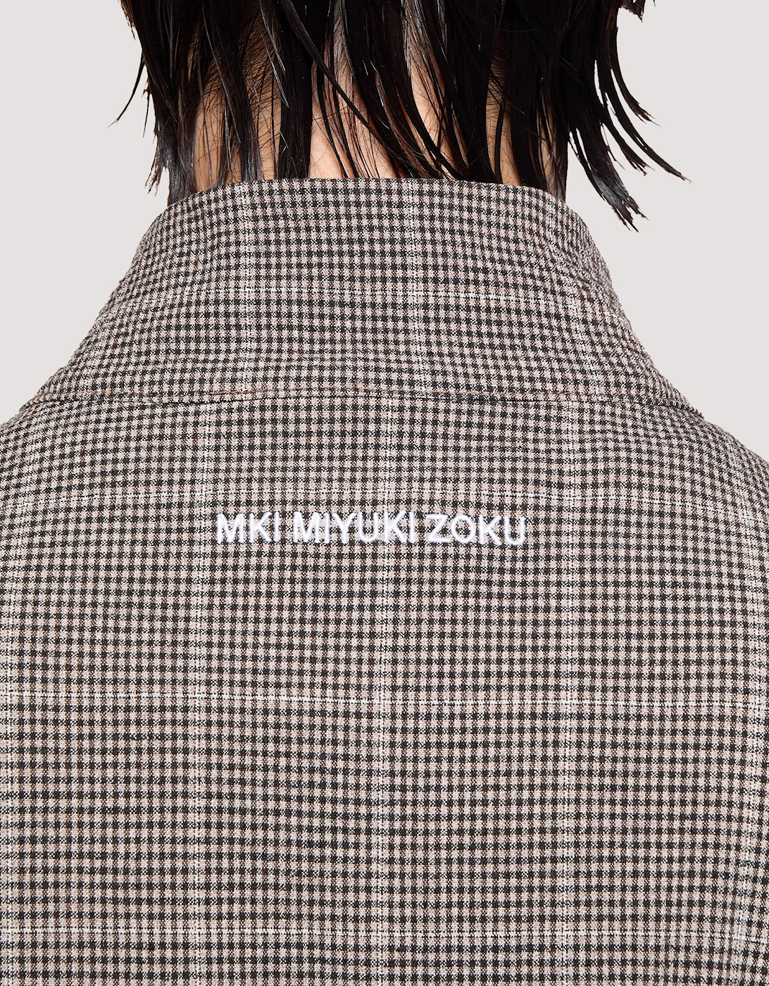 Box Fit Seersucker Check Track Jacket