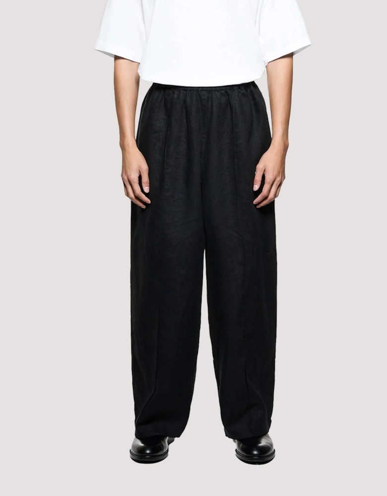 Relaxed Fit Linen Wide Leg Pants