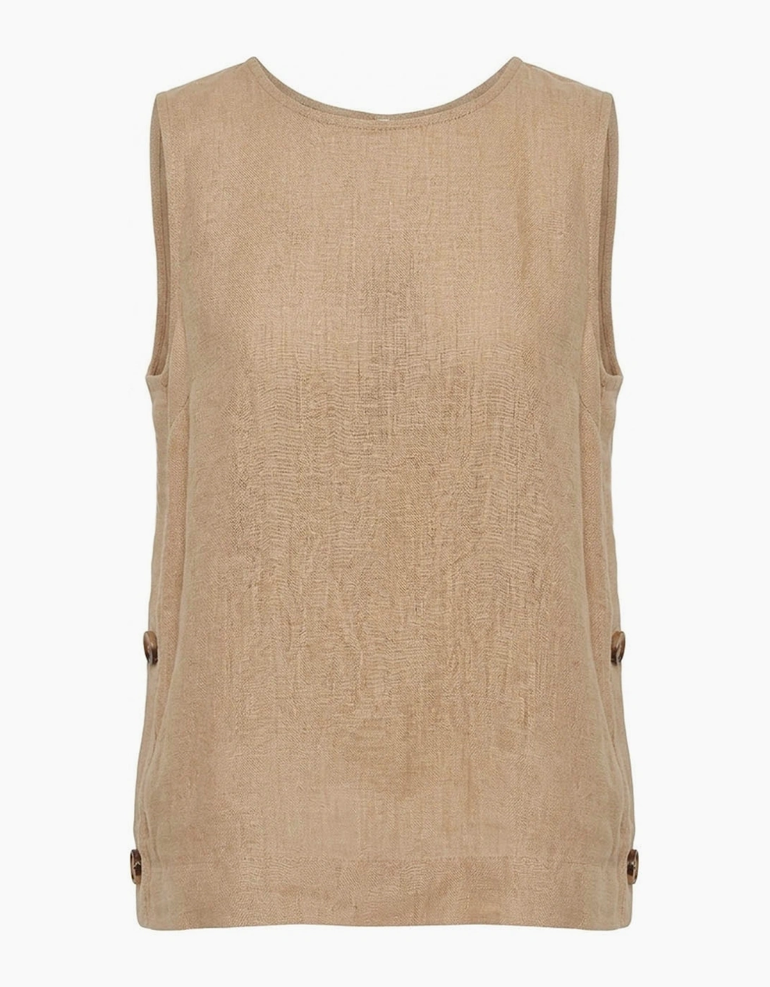 Sand Linen Sleeveless Top