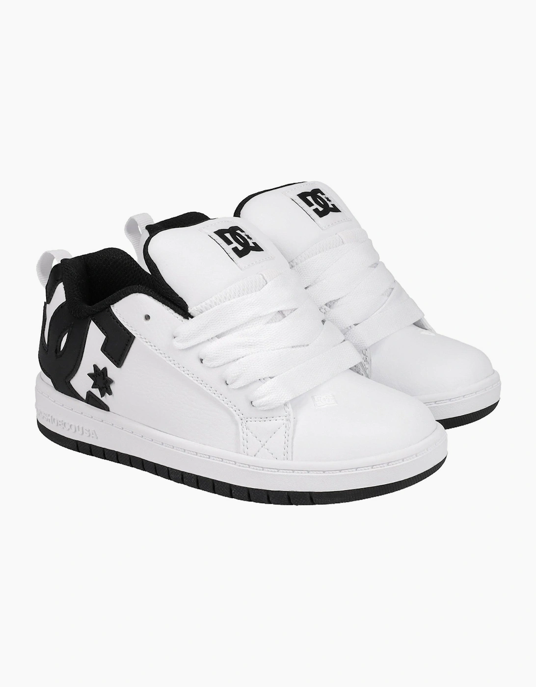 DC Shoes Kids Court Graffik Leather Chunky Trainers, 2 of 1