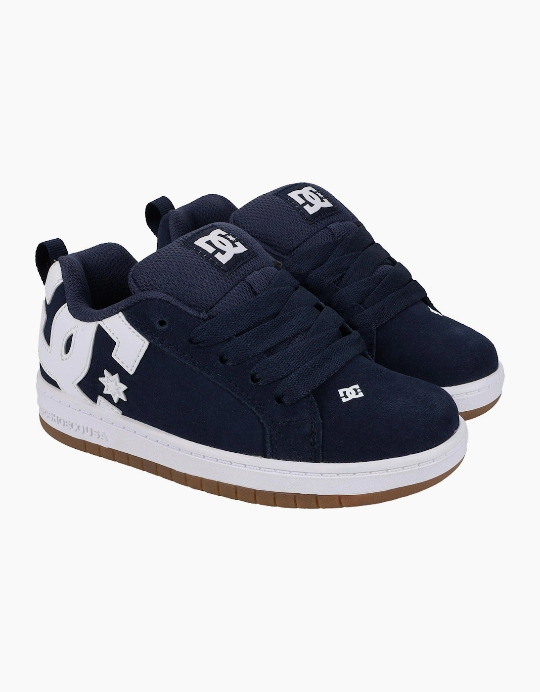 DC Shoes Kids Court Graffik Leather Chunky Trainers, 2 of 1