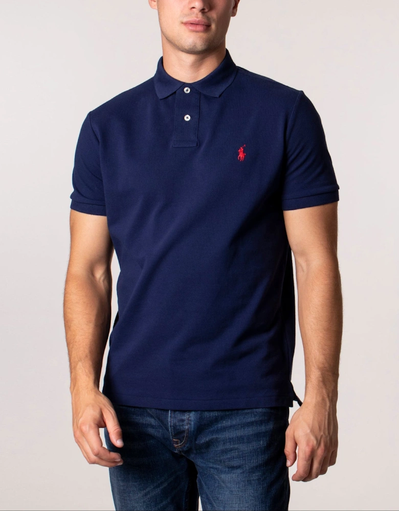 Custom Slim Fit Mesh Polo Shirt