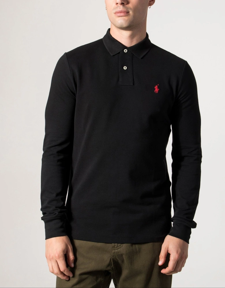 Custom Slim Fit Long Sleeve Polo Shirt