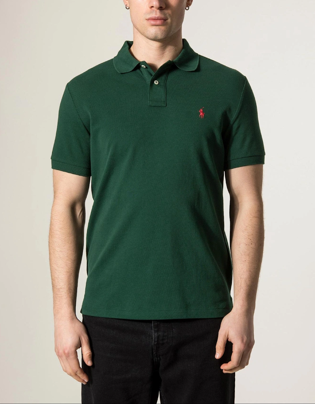 Custom Slim Fit Mesh Polo Shirt