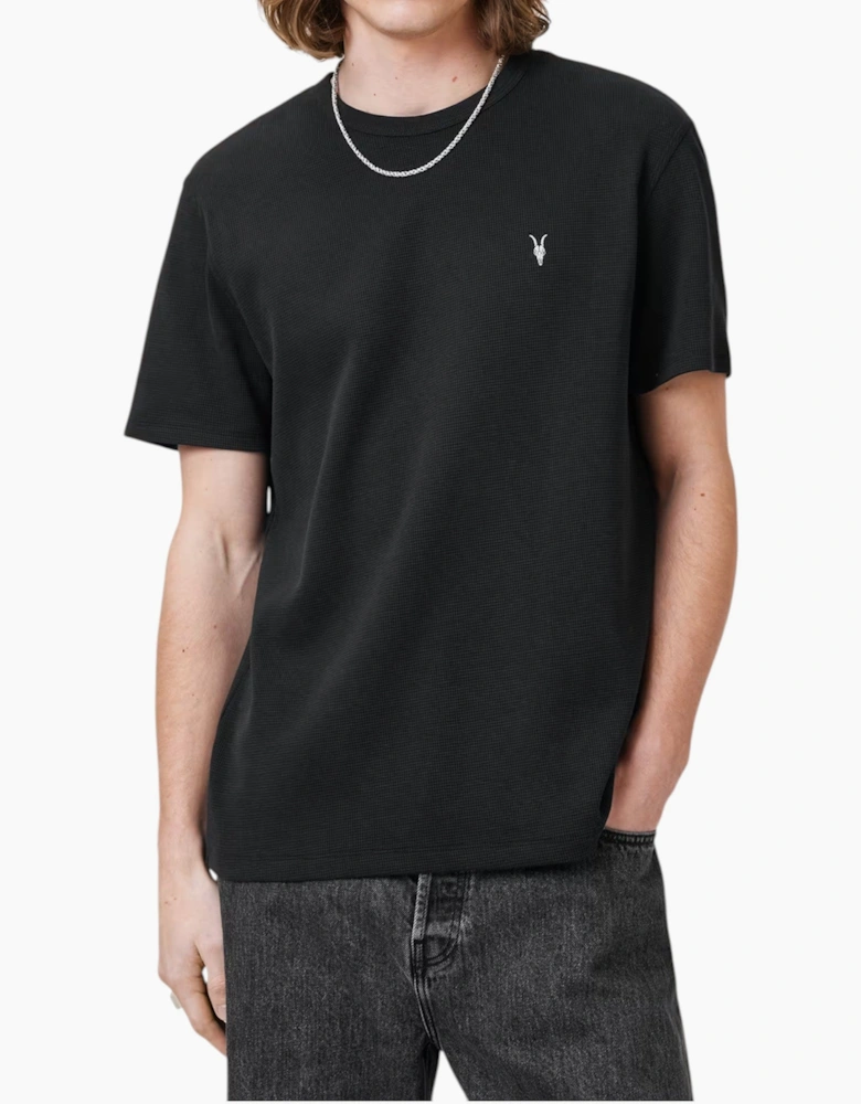 AllSaints Esum Mens T Shirts Waffle Texture Crew Neck Short Sleeve Summer Tee