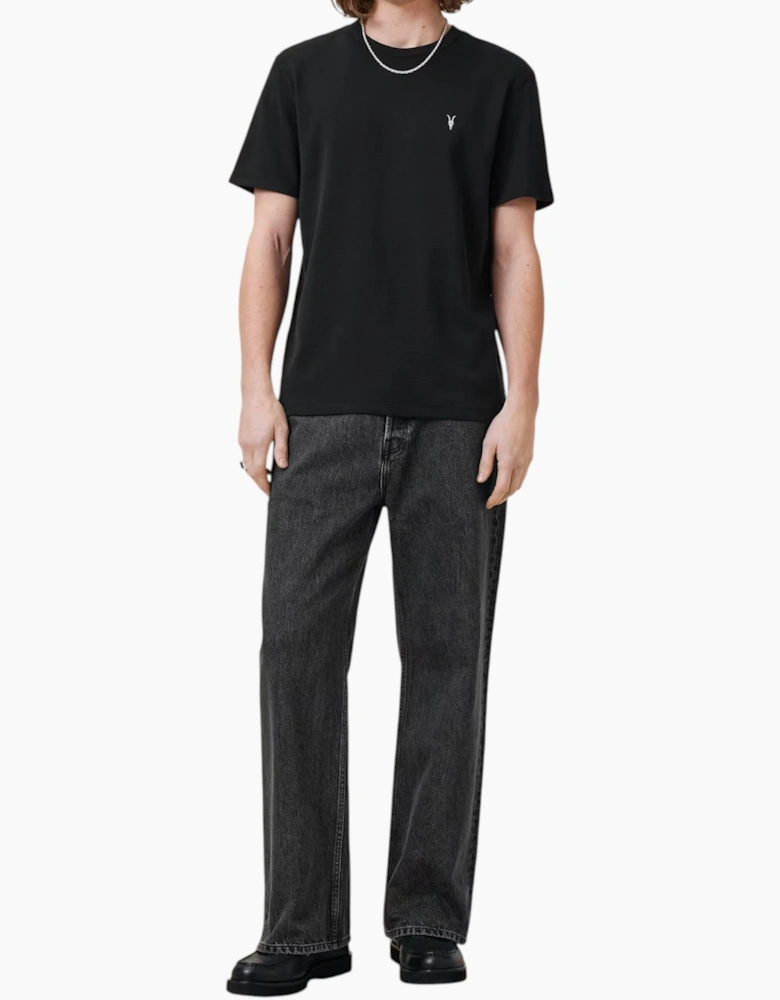 AllSaints Esum Mens T Shirts Waffle Texture Crew Neck Short Sleeve Summer Tee