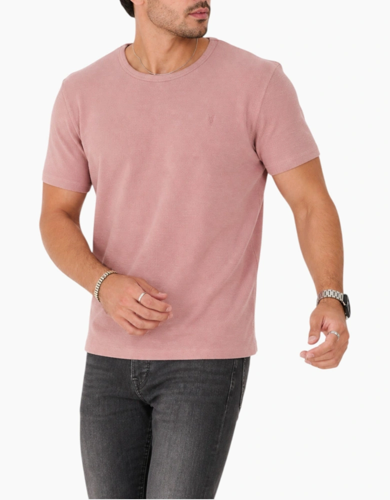AllSaints Esum Mens T Shirts Waffle Texture Crew Neck Short Sleeve Summer Tee