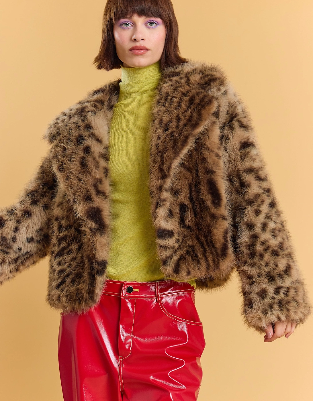 Bamboo Blend Animal Print Cropped Jacket, 6 of 5