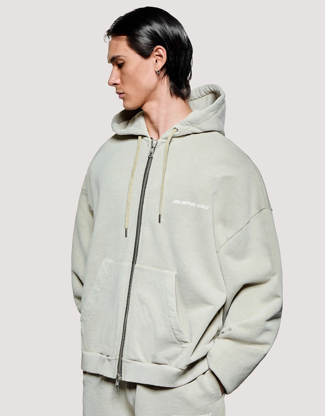 Box Fit Uniform Zip Through Hoodie