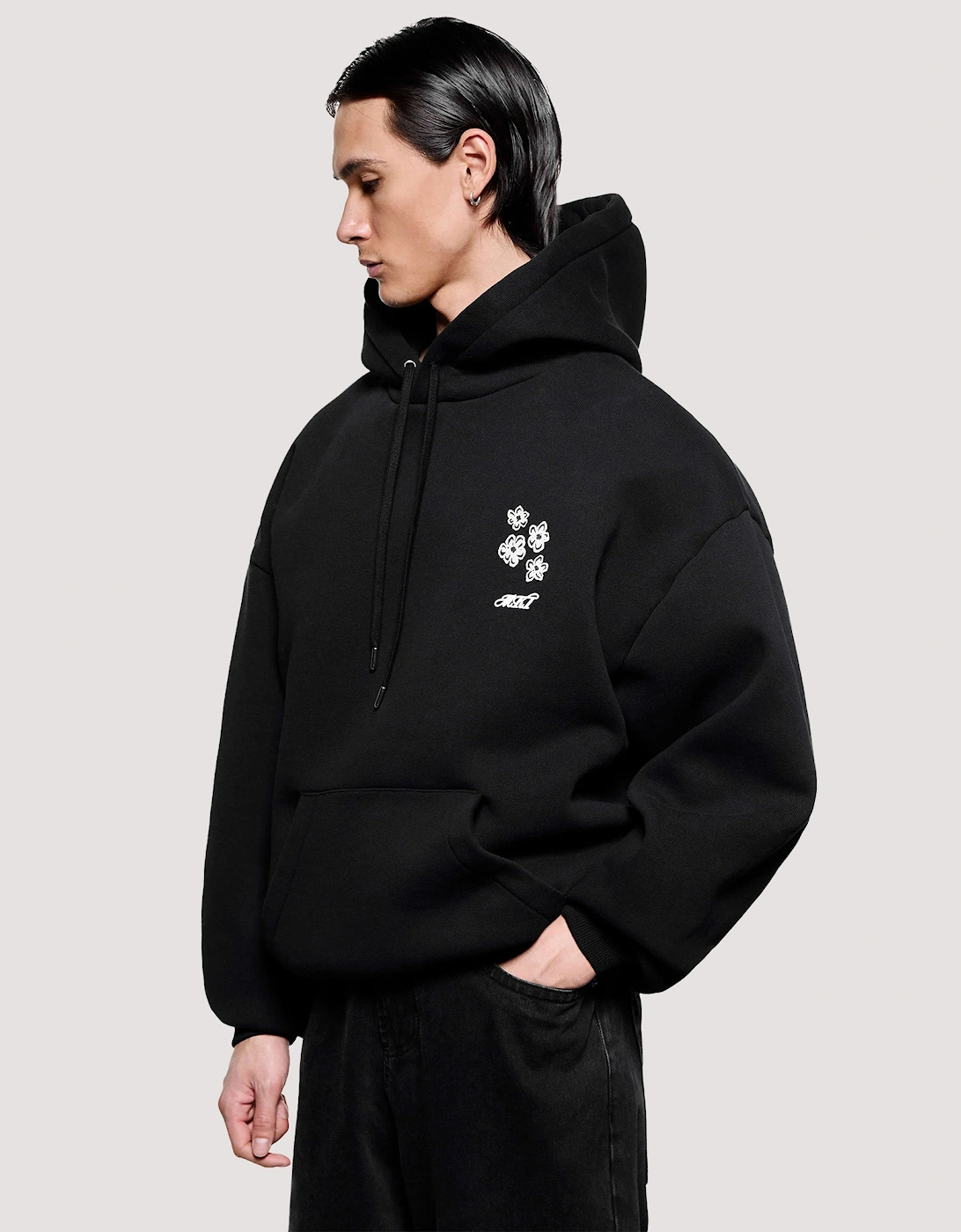 Box Fit Hibiscus Hoodie