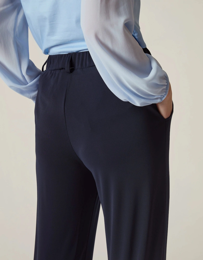 Navy Jersey Jogger Trousers
