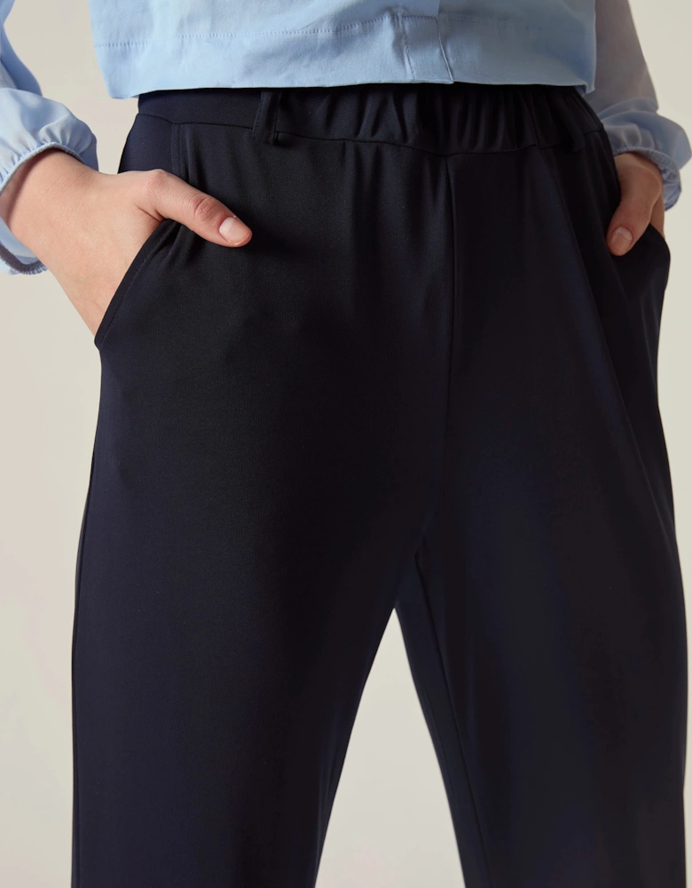Navy Jersey Jogger Trousers