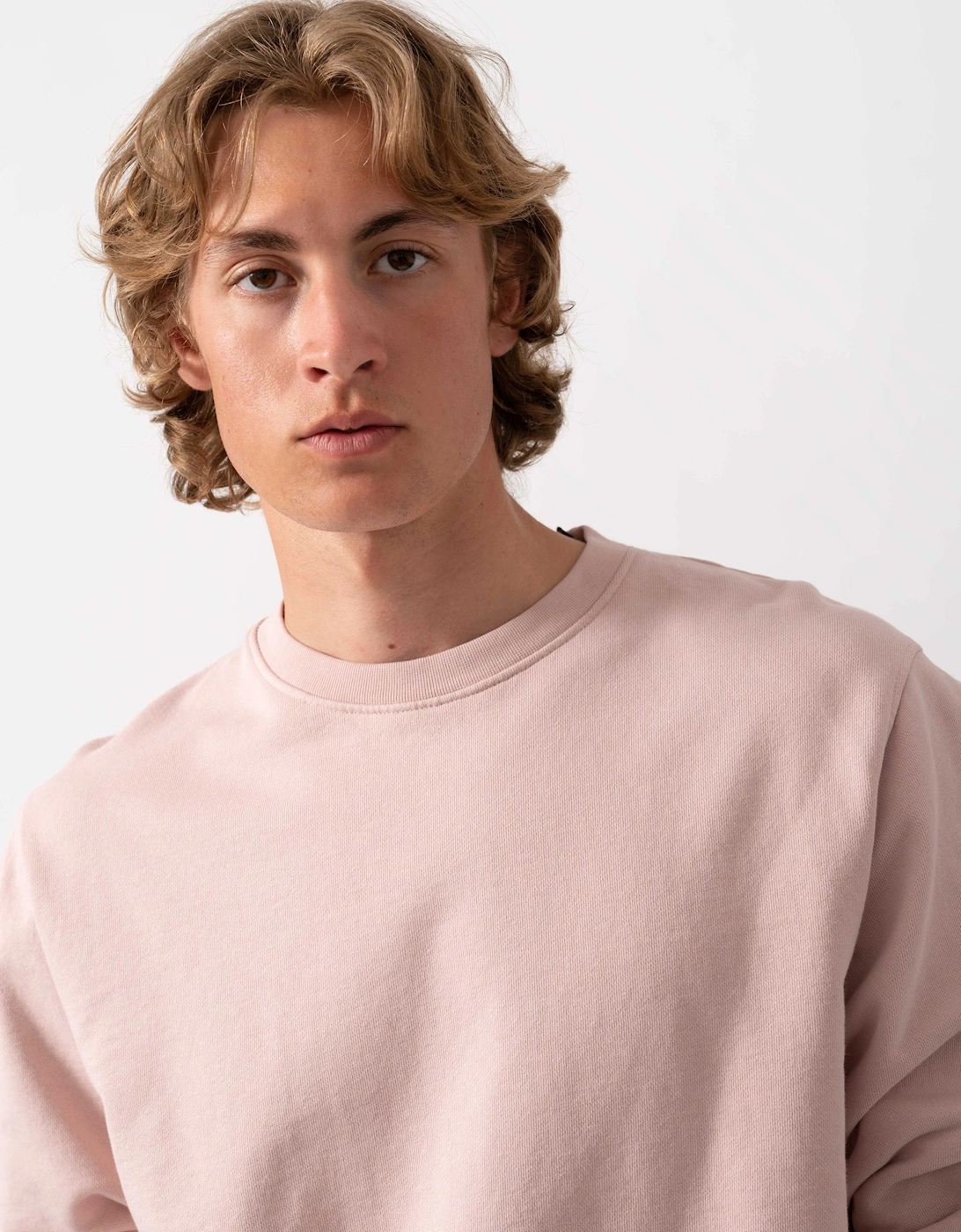 Colorful Standard Mens Classic Organic Crew Neck Sweatshirt - Faded Pink