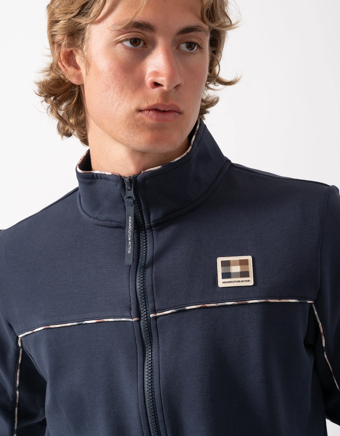 Aquascutum Mens Scuba Piping Track Top - Navy 11