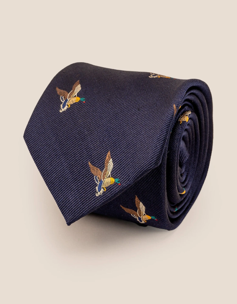 Mallard Navy Silk Tie