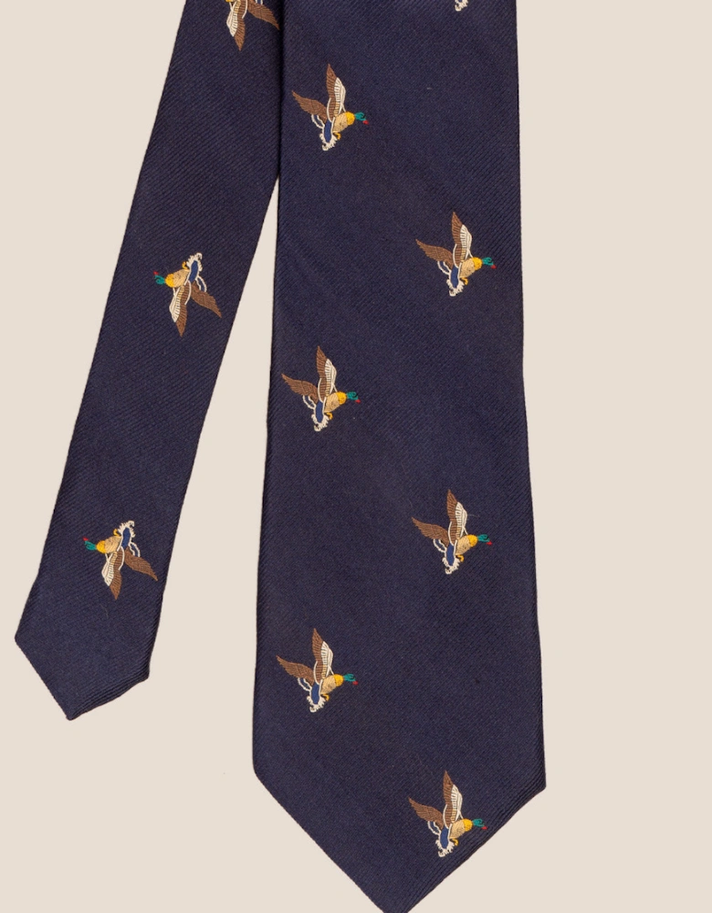 Mallard Navy Silk Tie