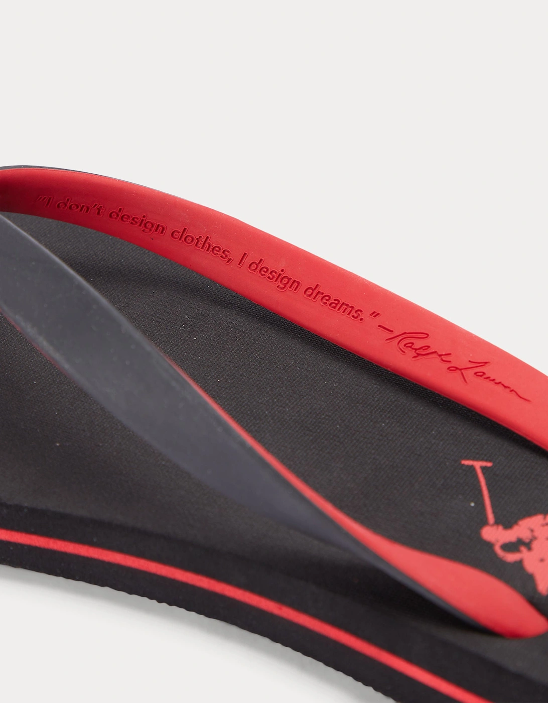 Polo Ralph Lauren BOLT Mens Flip-Flops Black/Red