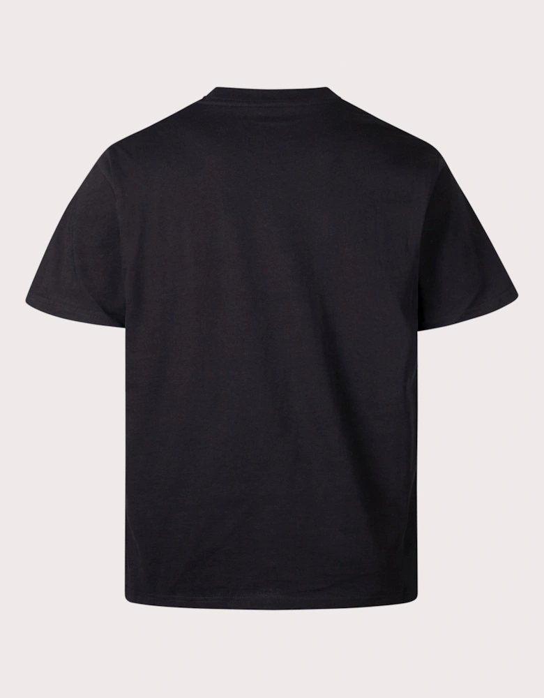 Loose Fit Script Embroidery T-Shirt