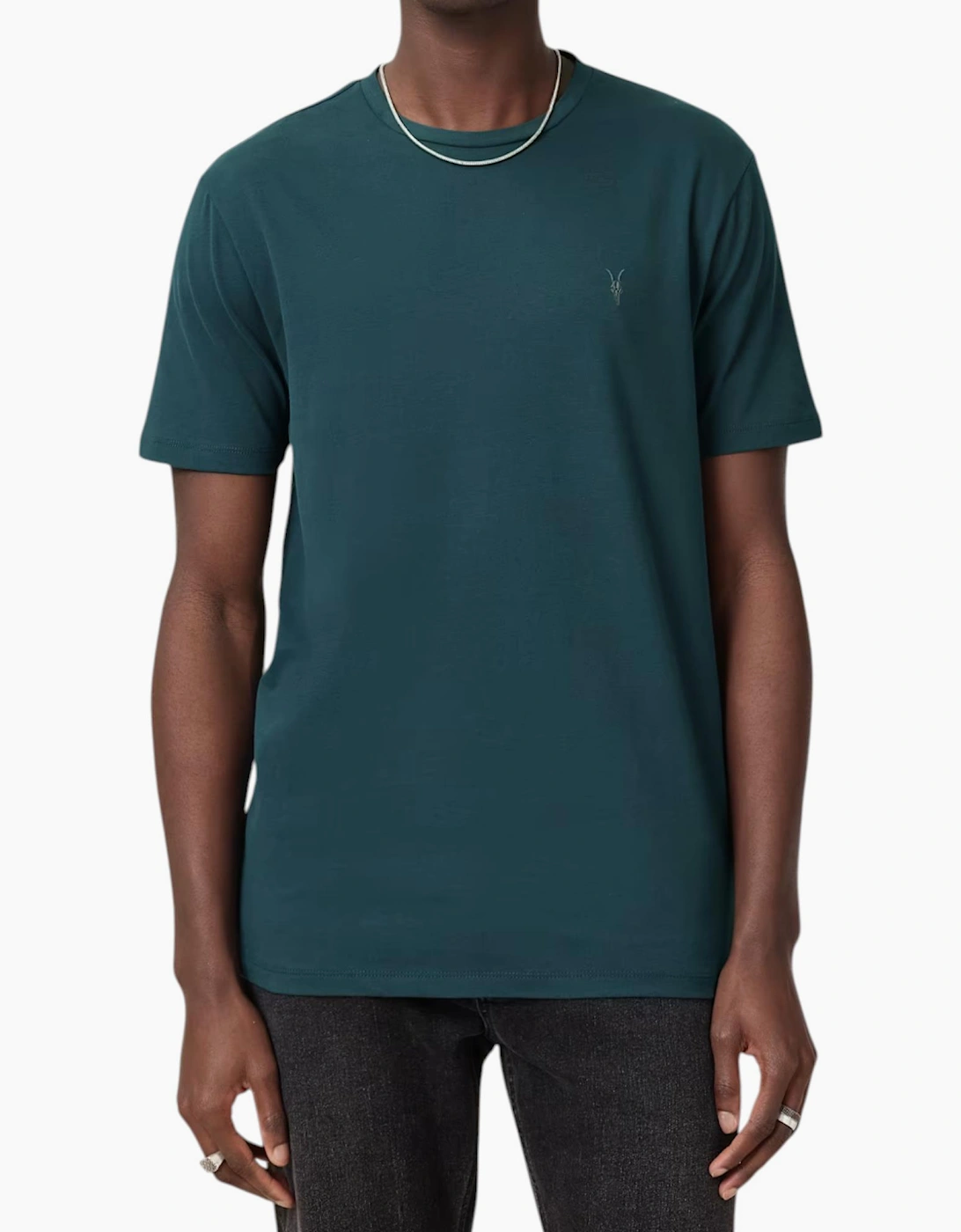 AllSaints Mens T Shirts Lycra Stretch Cotton Crew Neck Short Sleeve Summer Tee