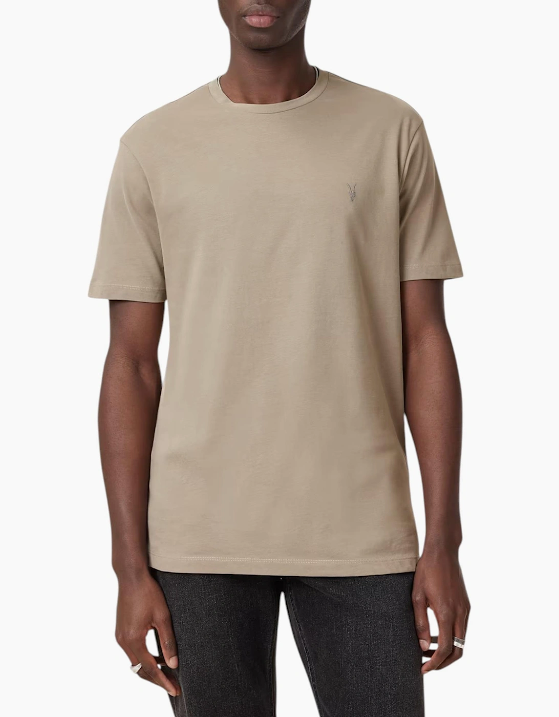AllSaints Mens T Shirts Lycra Stretch Cotton Crew Neck Short Sleeve Summer Tee